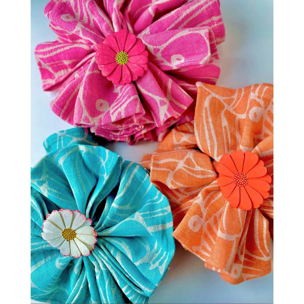 Set of 4 - Fish Pattern Kitchen Towel Set - Gift Wrap Napkin Set Dish Cloth